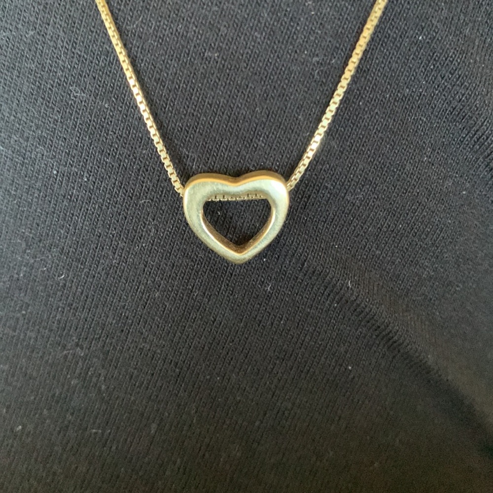 925 Goldtone heart necklace